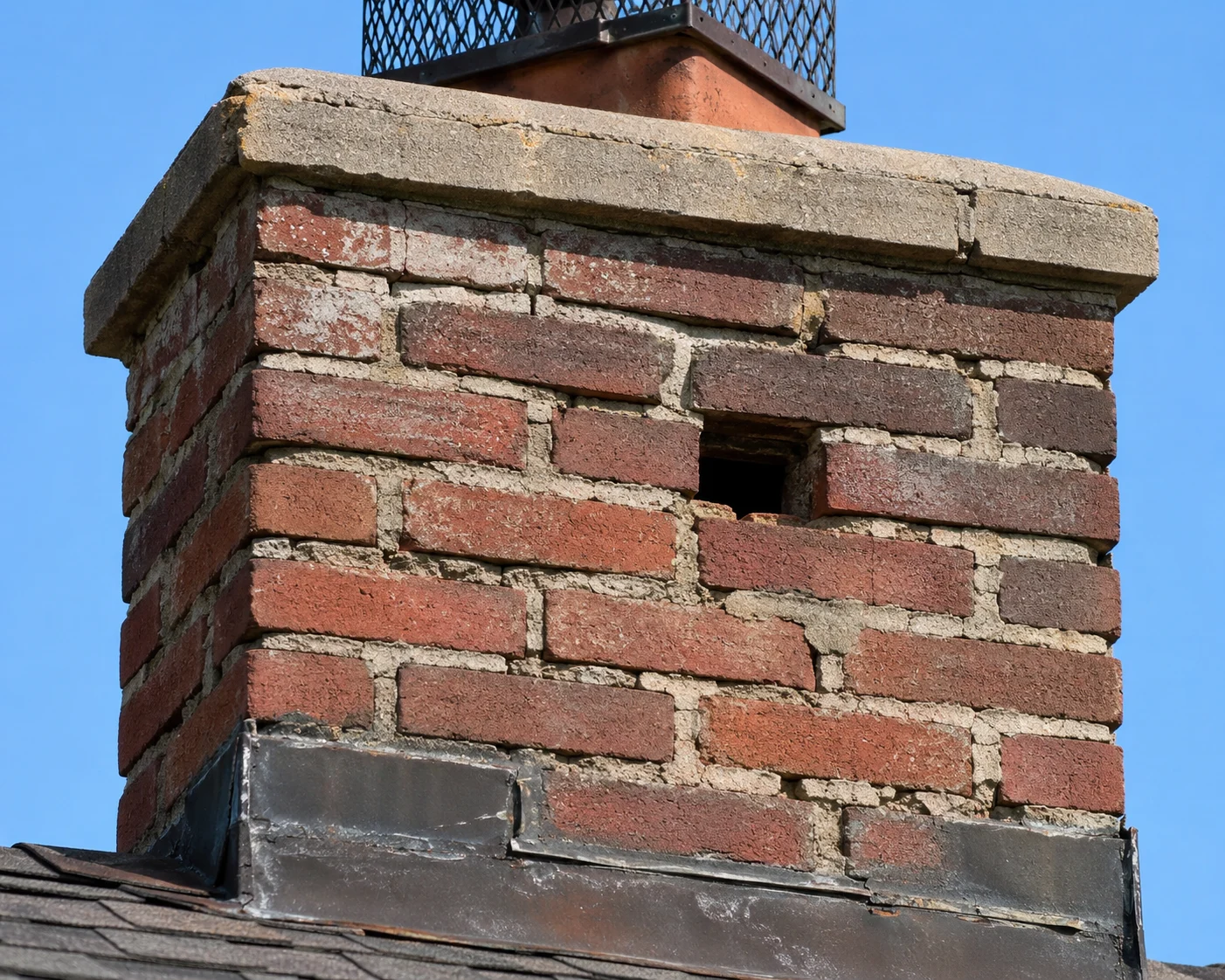 Chimney Tuckpointing Restores Masonry Mortar Joints for a Sound Chimney